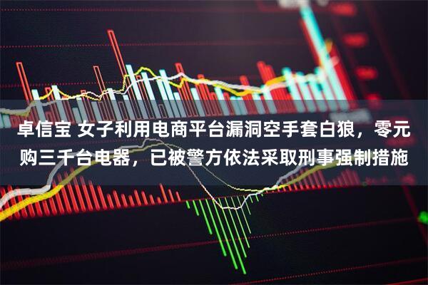 卓信宝 女子利用电商平台漏洞空手套白狼，零元购三千台电器，已被警方依法采取刑事强制措施